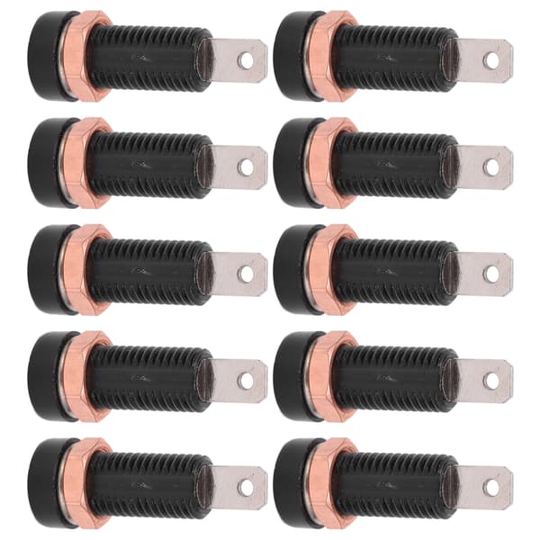 10 stk. 4 mm Banan Jack Socket Mount Bindingsstolpe Konnektor Adapter Panel Sort til Elektroniske Instrumenter