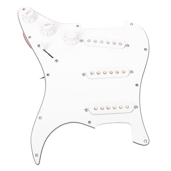 Elgitarr Pickup Single Coil Klart Ljud 11 Hål Förkopplad Pickup Ersättning Vit