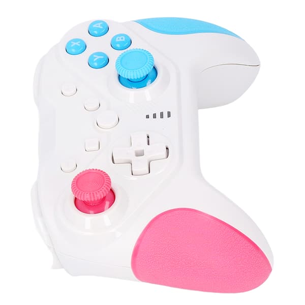Kablet USB-spilcontroller 4 programmerbare knapper 6-akset sensor konsol pink blå