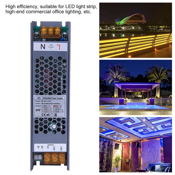 80W Högeffektiv Dimmer Strömförsörjning 24V 3.3A med SCR 0-10V PWM DALI 4 Kontrollmetoder