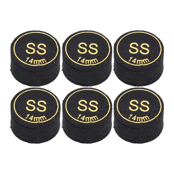 6 Lag Professionelle Billardkø Spidser Udskiftning til Poolkø og Snooker 14mm SS
