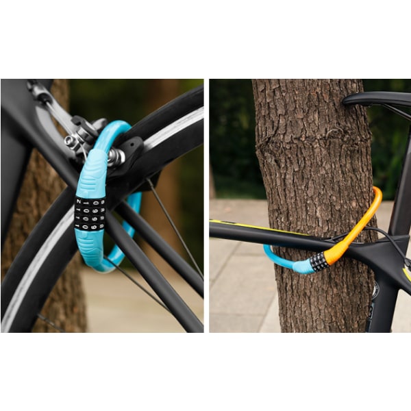 Cykellås kabellås med kod Blå