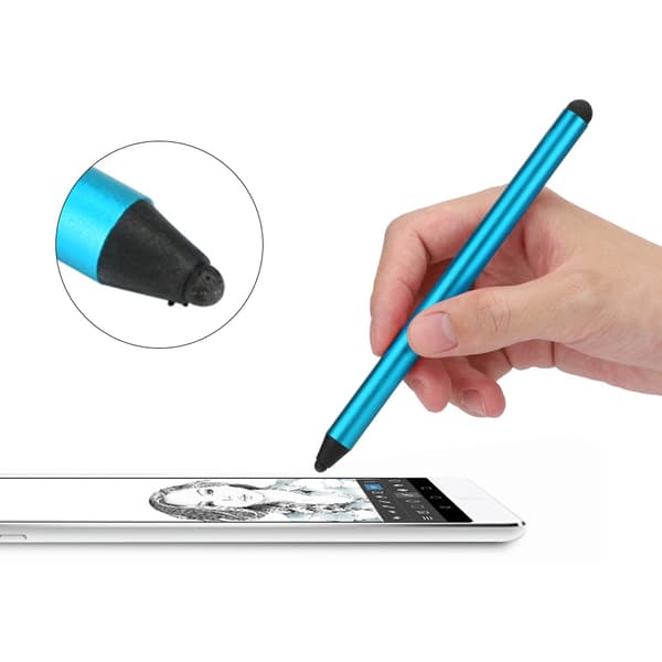 Universal Kapacitiv Touch Screen Stylus Pen Dobbelt Anvendelse Til Alle Telefoner Tablets Blå