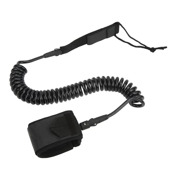 Høj Elasticitet TPU Sort Justerbar Coiled Surfbræt Leash til Paddleboards Longboards 11ft 3.35m