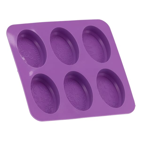 6 gitter original oval silikone sæbeform til håndlavet bageri