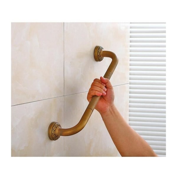 Säkerhetshandtag för hemmet Guldpläterat säkerhetshandtag för badkar (50 cm) lämpligt för dusch