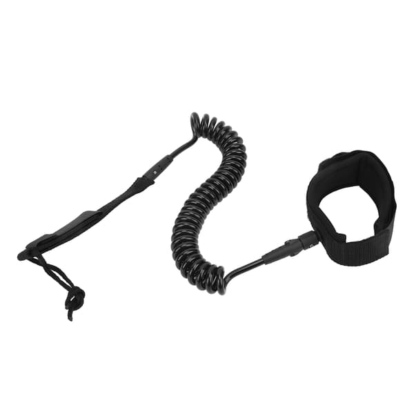 Høj Elasticitet TPU Sort Justerbar Coiled Surfbræt Leash til Paddleboards Longboards 8ft 2.44m