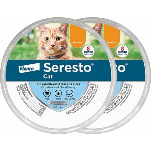Flea and Tick Collars for Cats - Set of Two (Upgraded with Safety Logo)