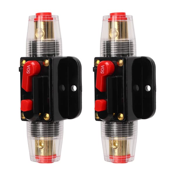 12V 24V Manuell Reset Inline Strømbryter Sikringsholder Batterisko Varmekrymper Bil Båt Lydsystem 50A