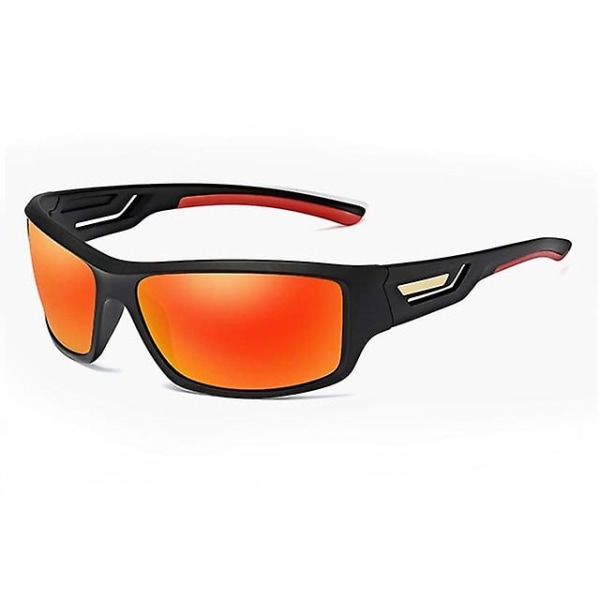 Polariserade solglasögon Män Designer Hd Driving Solglasögon Mode Man Fiske Glasögon Uv400 För Gafas Dirt Bike Moto Bilförare Sand black frame/red film