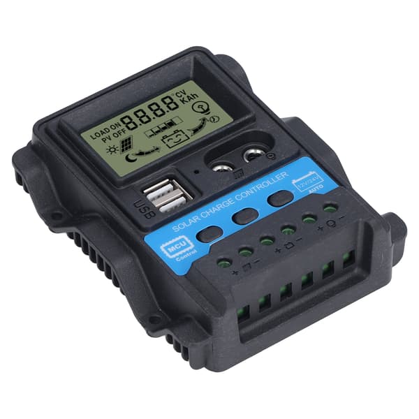 Solar Charge Controller LCD-display Dual USB 5V 30A PWM Opladningsregulator 390W 12V 780W 24V