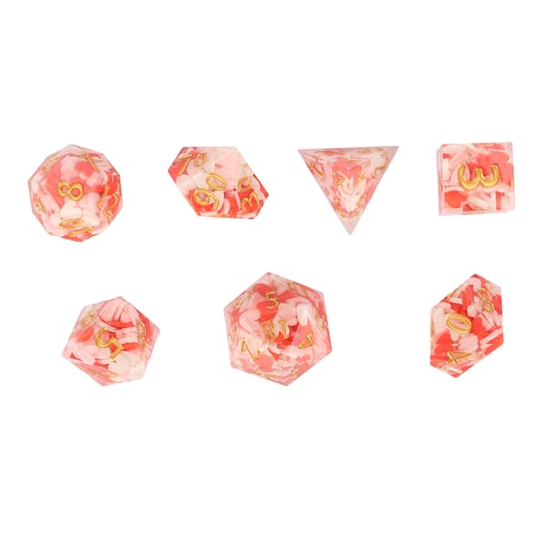 D6 Resin Polyhedral Tärningar Hög Balans Klart Nummer Rollspel Tärningar