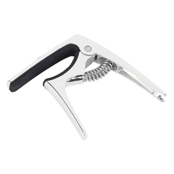 Gitarr Capo Metall 3 i 1 Bärbar för Akustiska Elgitarrer Ukulele Tillbehör Silver
