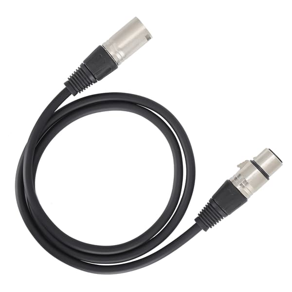3-nastainen XLR-uros - XLR-naaras Balansoitu mikrofonikaapeli 1m 3.3ft Studioäänitys Live-ääni Musta