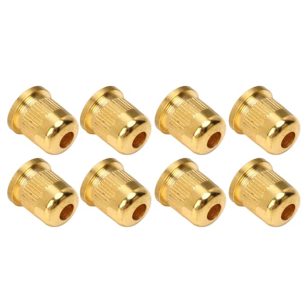 8PCS Gitarrsträngshylsa Legering Kompakt Bas Genom Kroppsspänne för Ersättning Gyllene