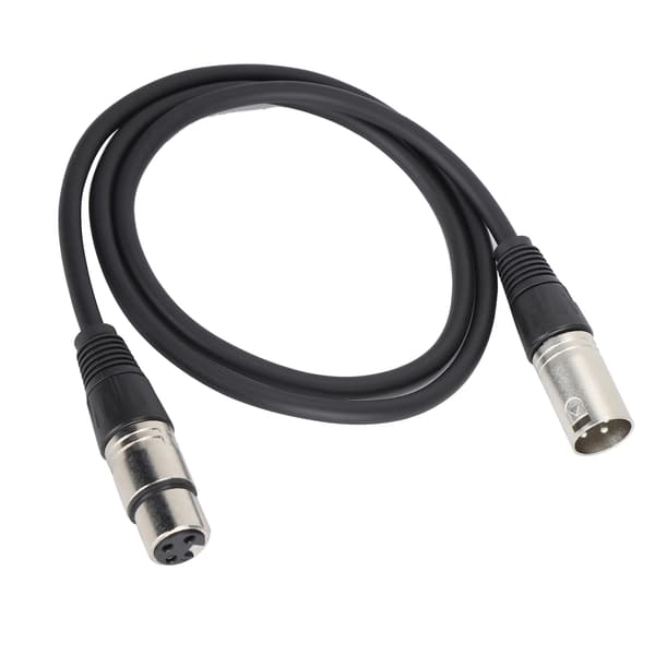 3-nastainen XLR-uros - XLR-naaras Balansoitu mikrofonikaapeli 1m 3.3ft Studioäänitys Live-ääni Musta