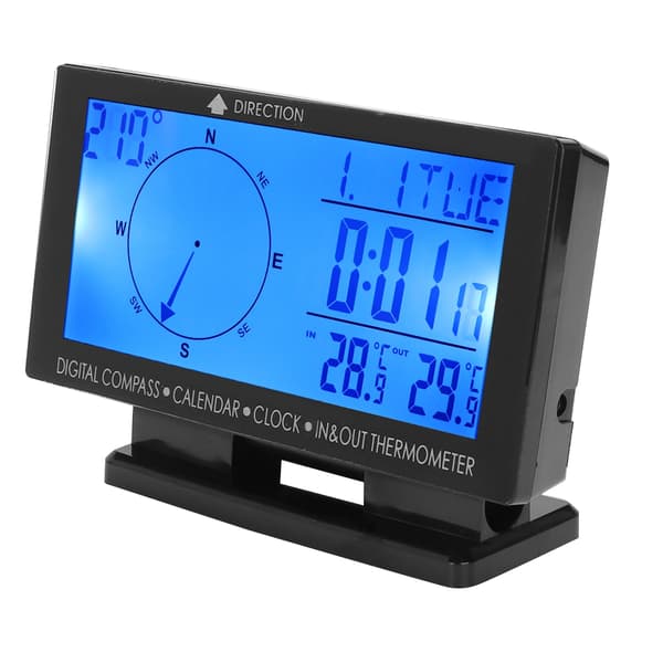 CD60 Multifunksjonell Digital Biltermometer med Tidsnavigasjonsfunksjon