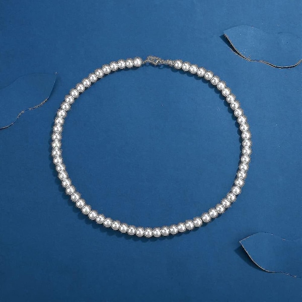 Imiterad pärlhalsband Män Enkelt Handgjort Strand Pärlhalsband 2022 Ny Trend 40Cm Pearl Necklace