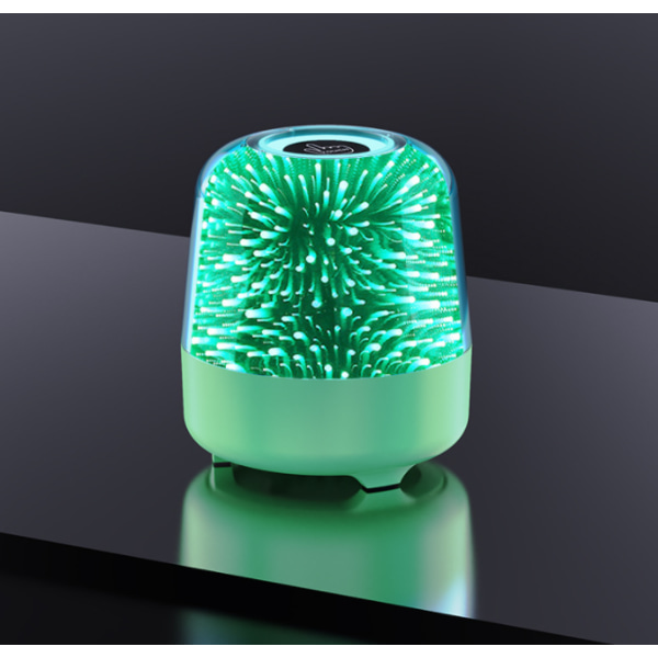 LED farverig atmosfære lys højttaler, kreativ stjernehimmel kort bluetooth højttaler (grøn),
