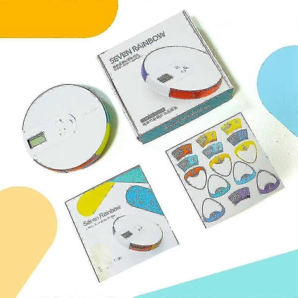Automatic 7-Day Pill Dispenser with Electronic Medication Organizer and 7 Color Options