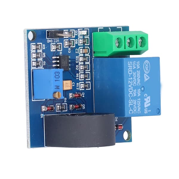 AC Strøm Detektions Sensor Modul 12V Relæ Beskyttelse 5A Overstrømsbeskyttelse Switch Output