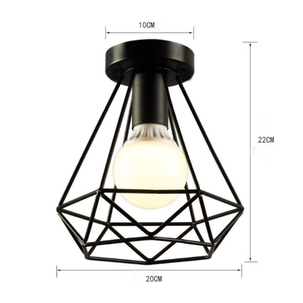 Simple Nordic ceiling light chandelier bar lamp (ceiling light (black) with light body lamp head without light source),