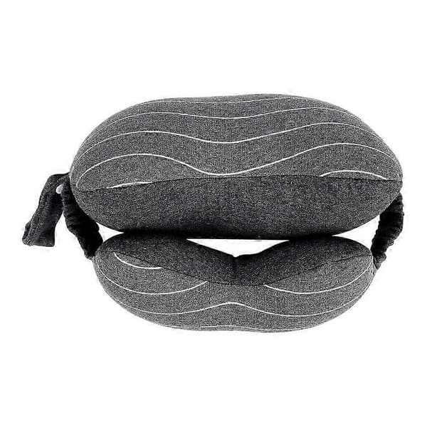 2 i 1 Ögonmask Resekudde U-formad Sovögonmask Sovnackstöd Dark grey