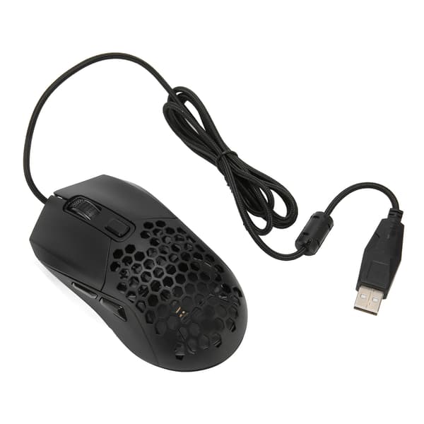 Ergonomisk RGB Baggrundsbelyst Kablet Gaming Mus Justerbar DPI Programmerbare Taster 1,5 m Kabel til Gaming Kontor Studie Sort