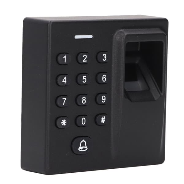 Fingeravtrycksdörrlås Passerkontroll ABS USB Programmerbar för Kontor Hem DC 12V