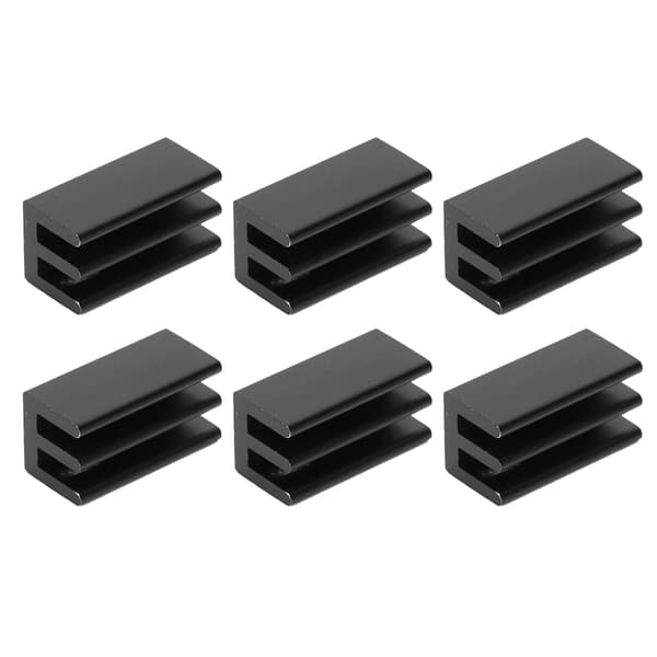 20 stk. Aluminium Køleplade CPU Køler Radiator Industriel Komponent Q8.5x8x16 Sort