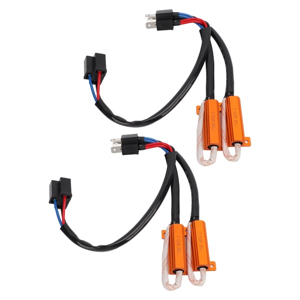 2 stk. H4 50W 8 Ohm LED Lastmotstand Feilfrie Lys Dekoding Feilsøking