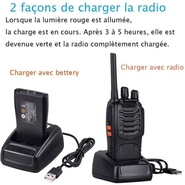 Uppladdningsbar handhållen trådlös civil walkie talkie 16 kanals tvåvägs radio walkie talkie lämplig för utomhusbruk