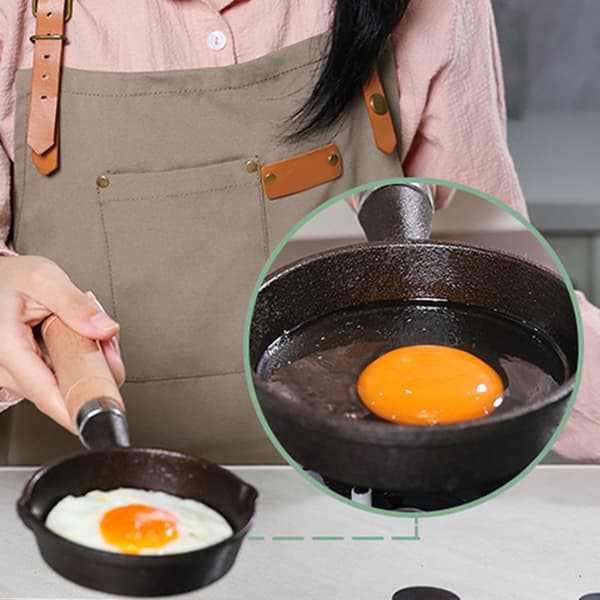 Mini Egg Pan Multifunksjonell Nonstick Jevn Oppvarming Liten Stekepanne for Hjemmet