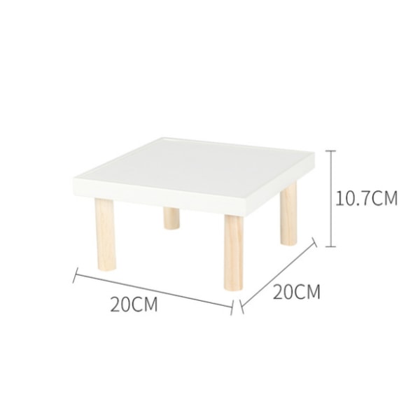 Pöytäkukkahylly , pöytähylly, puinen säilytysikkunahylly (neliön leveys 20 * 20 * 10,7 cm)
