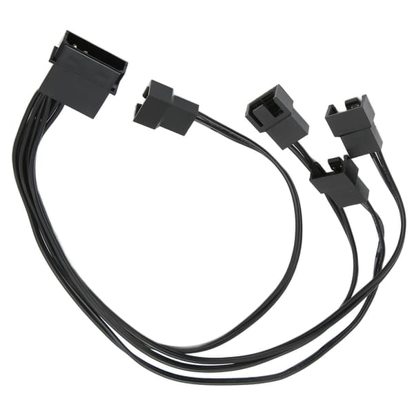PWM Fan Splitter 4 Pin Adapter 3 Pin Forlænger Strømkabel til Stationær Computer