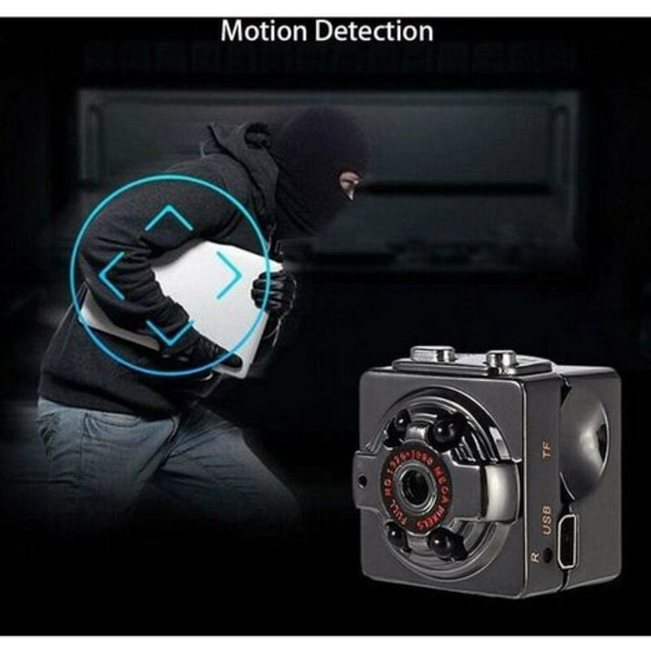 Mini Spy Camera, HD 1080P med trådløs overvågning og bevægelsessensor Infrarød Night Vision Pocket Camera HD-optager til