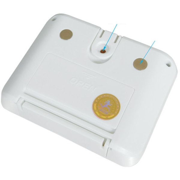 Køkkentimer, digital timer, magnetisk køkkentimer, timer med ur, LCD-skærm og alarm, med magnetisk bagside, Folda