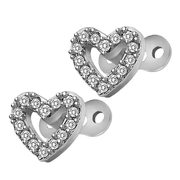 2 stk. Dermal Anchor Toppe og Base Titanium Stål Piercing Smykker Hjerte 1-Yvan 5 5