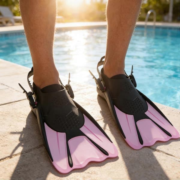 Dykkerfinner Lette Snorkelfinner Svømmeføtter for Menn Kvinner Pink Small
