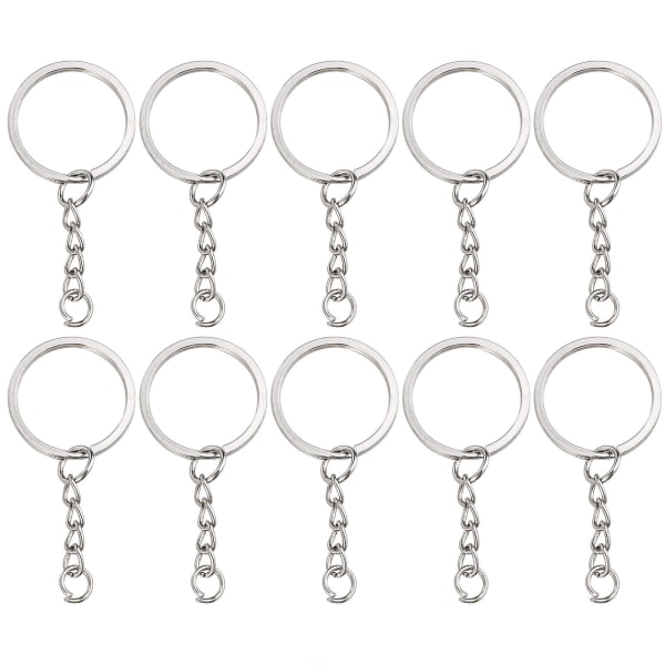 10 kpl metalliset tyhjät avaimenperät jaetut avaimenperärenkaat itse tekemät avaimenperätarvikkeet