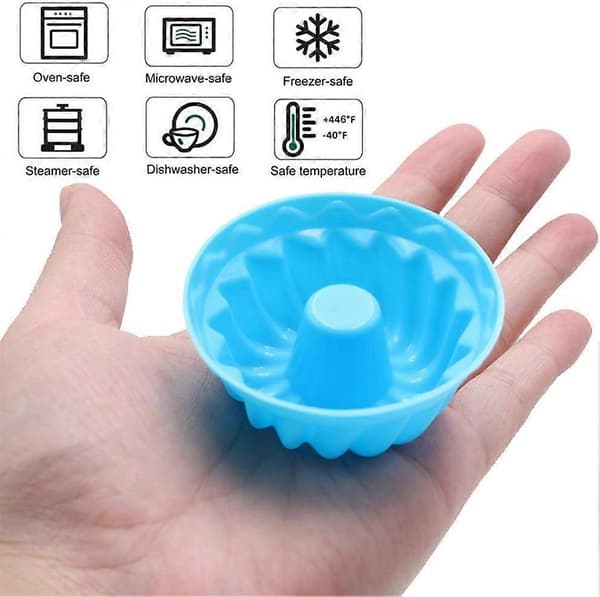 Silikone Mini Muffinsforme, Genanvendelige Mini Silikone Bageforme Nonstick Muffinsforme Kageforme Gelé Dessertbakke 2.5"x1" Pumpkin