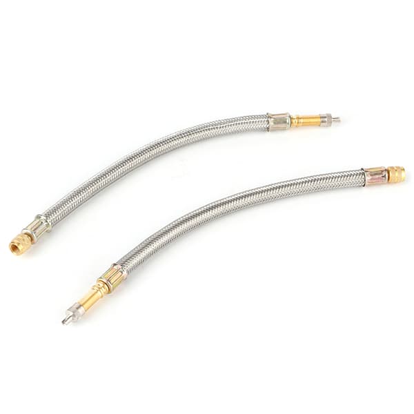 2 st Däckventilförlängare Adapter Rostfritt Stål Flätad Bil Universal 250mm