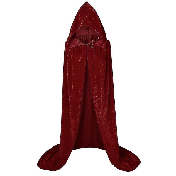 Sanderson Sisters Cape Mary Sarah Winifred Kostym Jul Vuxna Barn Medeltida mantel W Claret1 XL 140*160cm *