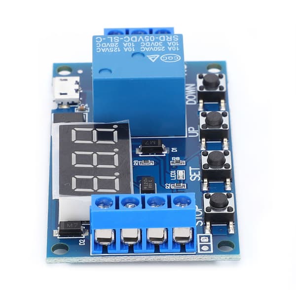Reläkort Cykel Tidsinställning Kretsbrytare Timer Fördröjning Trigger Modul 6‑30V Micro USB 5V