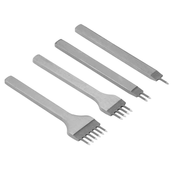 HSS Diamond Lacing Stitching Chisel Set 5mm Spacing Leather Craft Punching Stamping Tool