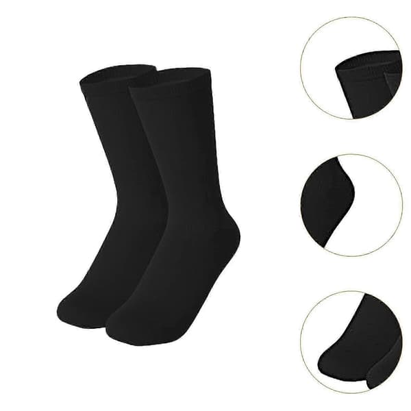 Isskøjtesokker til kvinder piger åndbare kunstskøjteløbssokker Black length 33cm