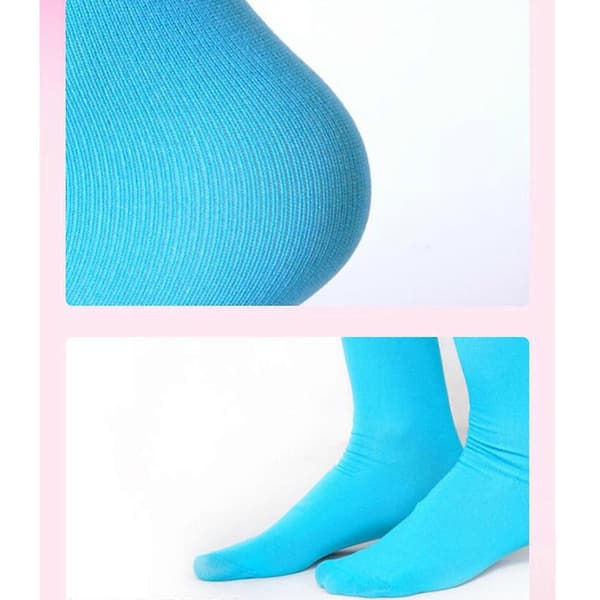 Isskøjtesokker til kvinder piger åndbare kunstskøjteløbssokker Blue length 33cm