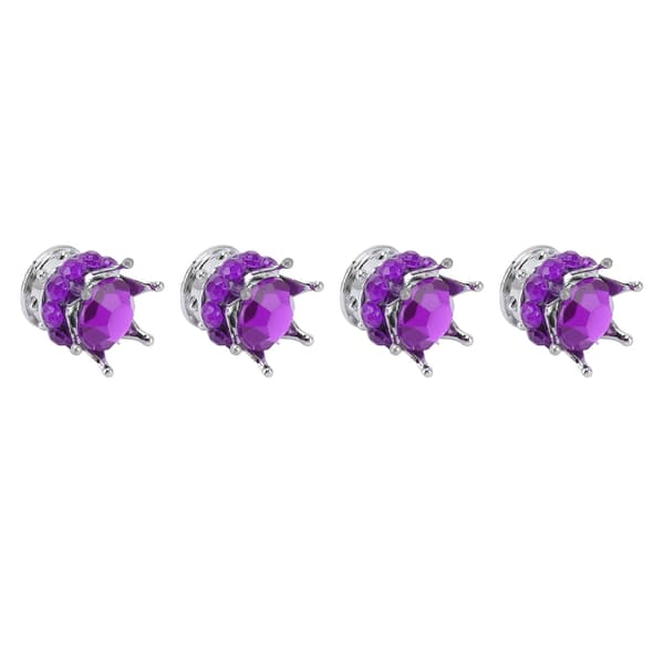 4 stk. lilla krone diamantstil universelle ventilhetter for bil lastebil sykkel