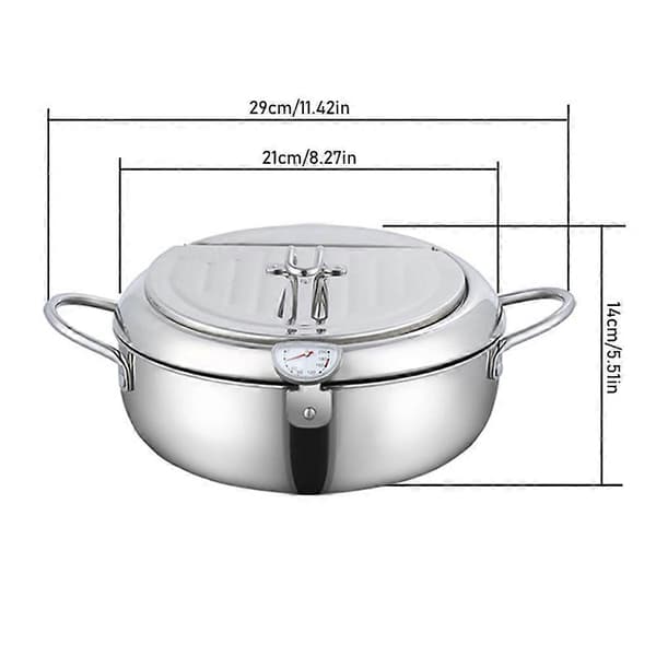 20 cm dyb frituregryde multifunktionel frituregryde til pommes frites 2.2L