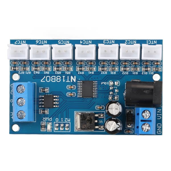 7-kanals RS485 NTC Temperatursensor MODBUS RTU Papirløs Opptaker PLC NT18B07 Kort